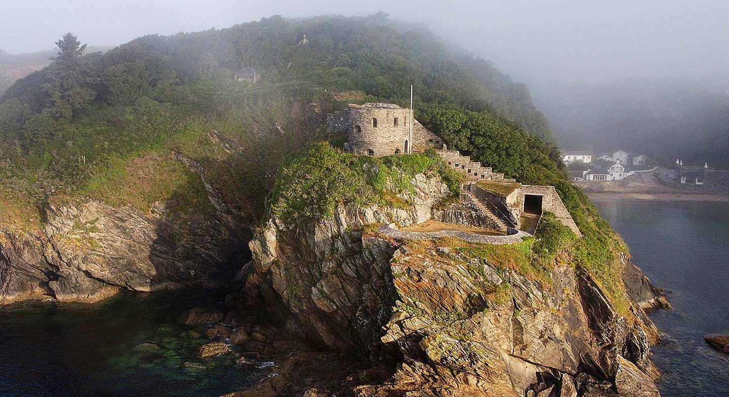 St Catherine’s Castle, Fowey, seen from the air