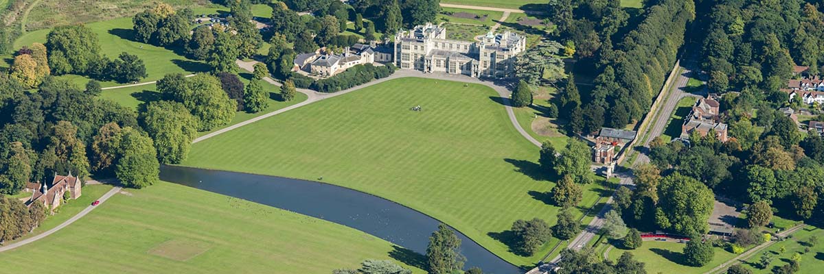 Aerial view of Audley End House