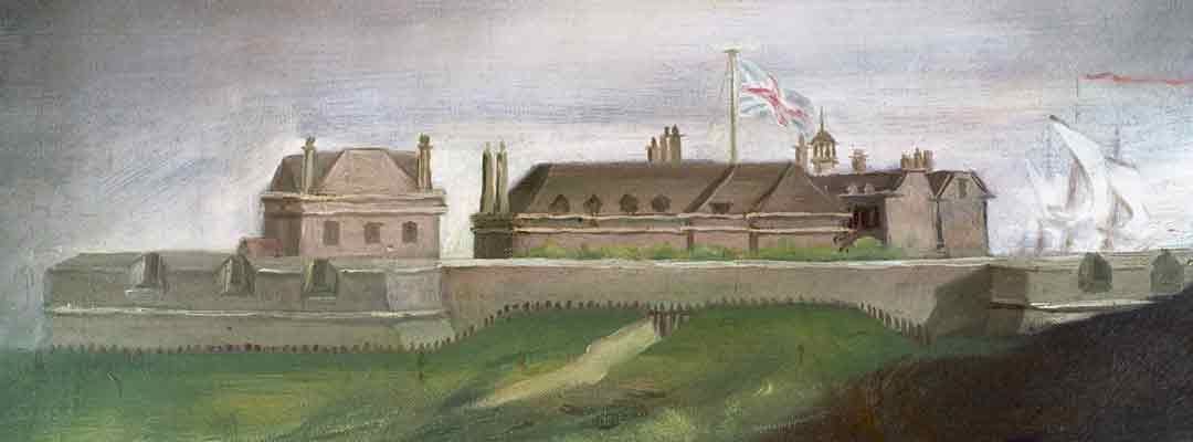 Landguard Fort, Suffolk, detail from a painting of about 1780