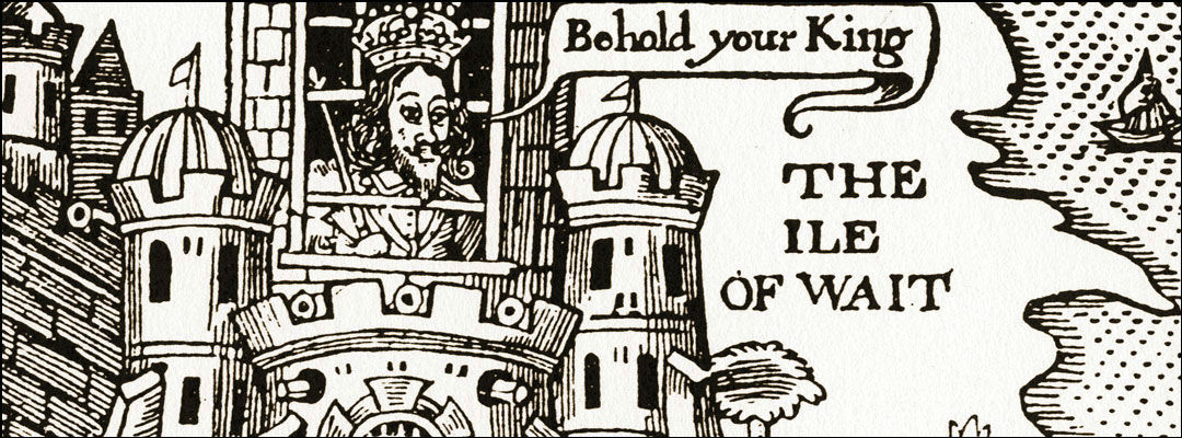 Charles I imprisoned at Carisbrooke, from a contemporary print Charles I imprisoned at Carisbrooke, from a contemporary print