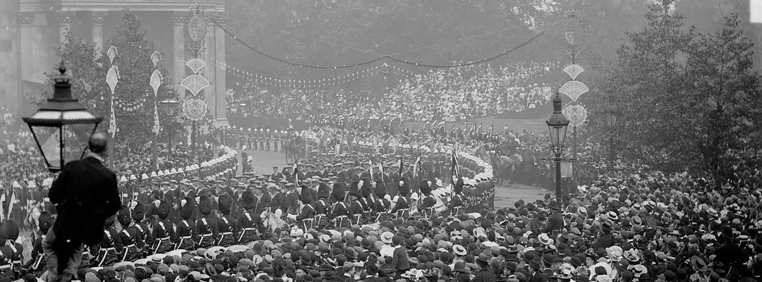 Celebrations of Queen Victoria’s Diamond Jubilee in 1897 at Wellington Arch, London