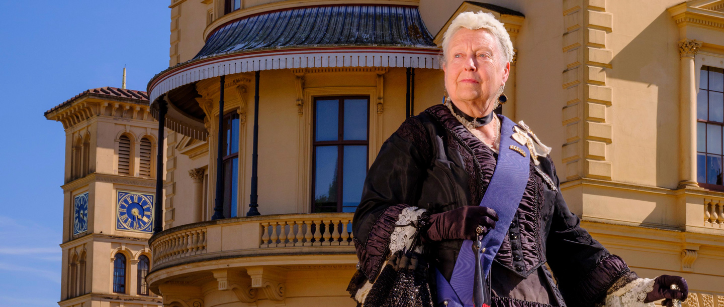 Image: Queen Victoria re-enactor at Osborne