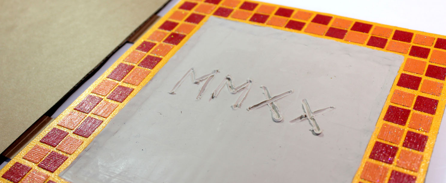 A tabula made with plasticine