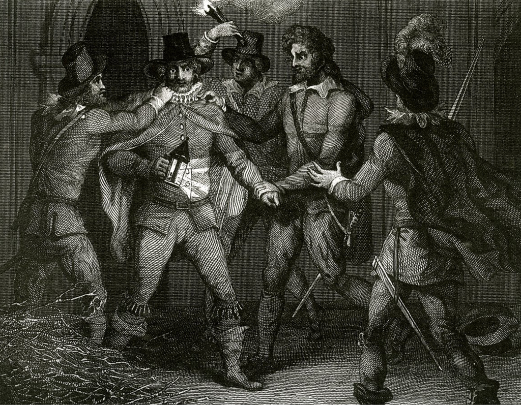 Image: Guy Fawkes is arrested in the Houses of Parliament 