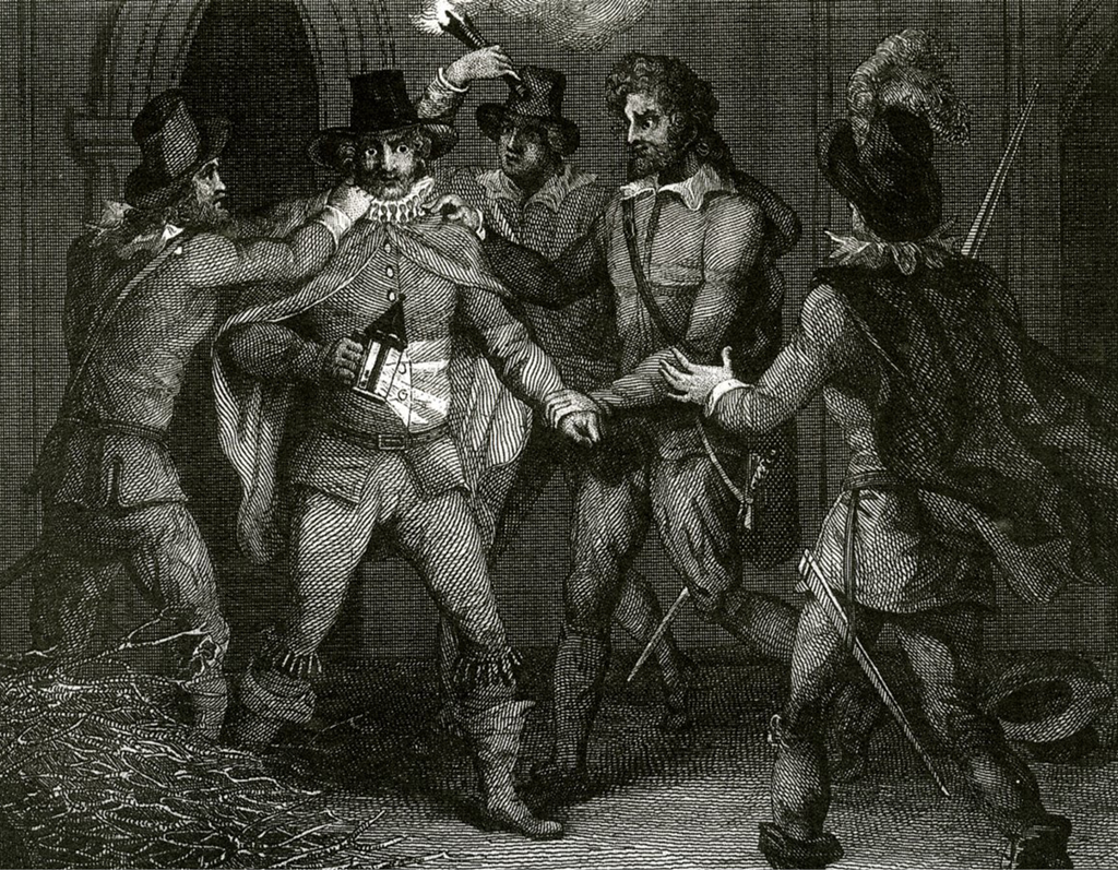 Image: Guy Fawkes is arrested in the Houses of Parliament Image: Guy Fawkes is arrested in the Houses of Parliament