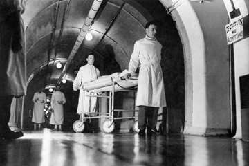 Image: hospital workers in the tunnels beneath Dover Castle (courtesy of Historic England)