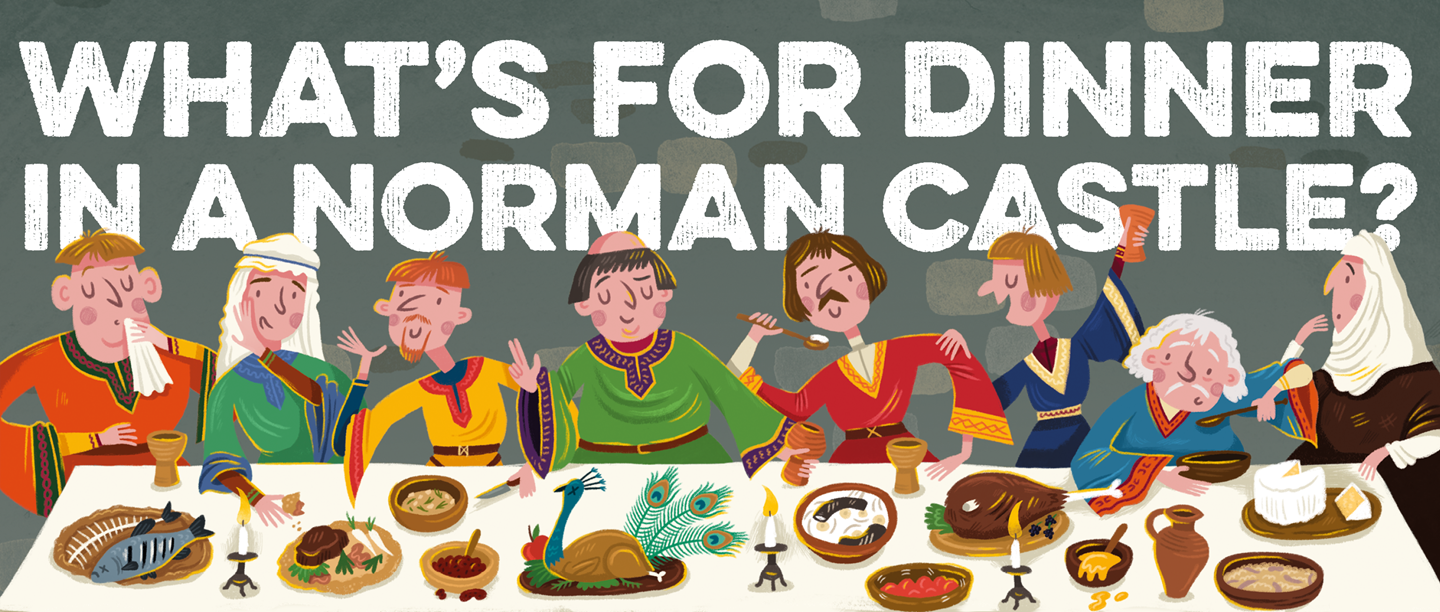 Text: What's for dinner in a Norman Castle?