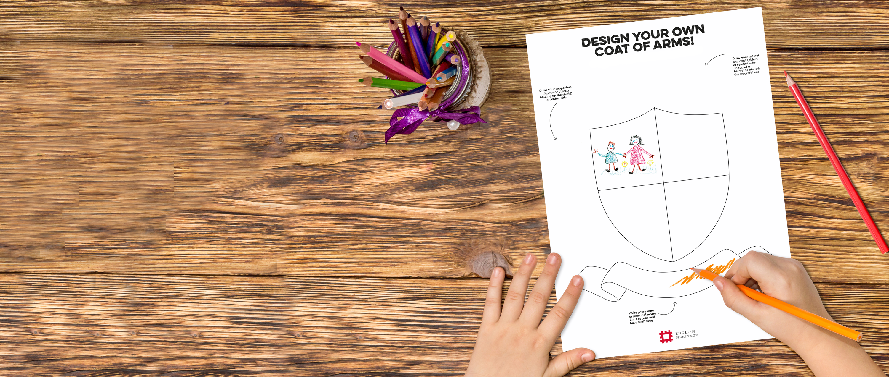 Image: A child designs their own coat of arms
