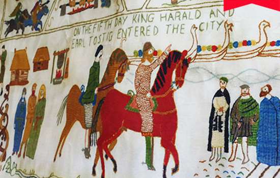 Image: replica of Bayeux tapestry