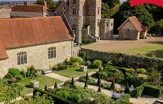 Image: Carisbrooke Castle with Beatrice's Garden in foreground