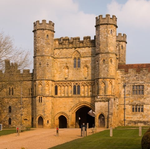 Photo of the exterior of the Great Gatehouse at Battle Abbey in East Sussex