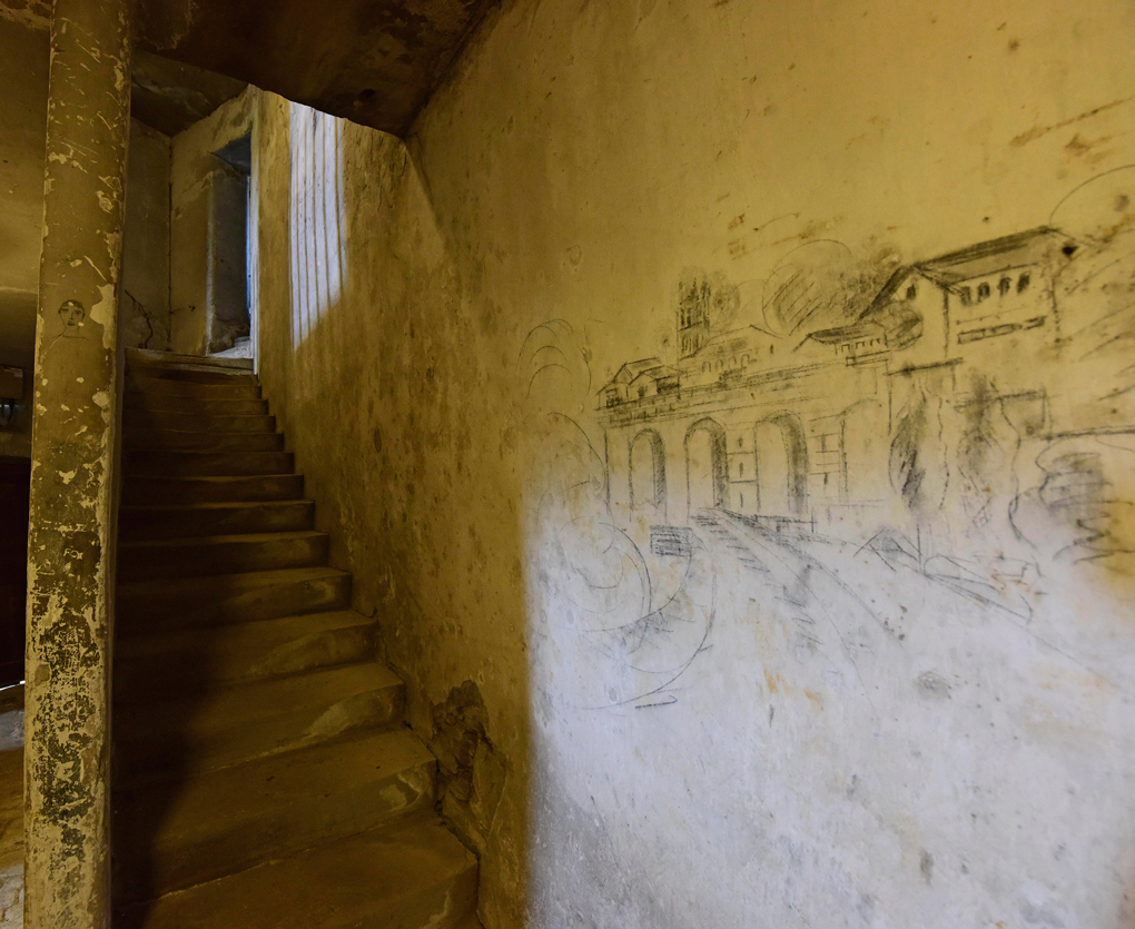 Image: graffiti in Richmond Castle left by imprisoned conscientious objectors