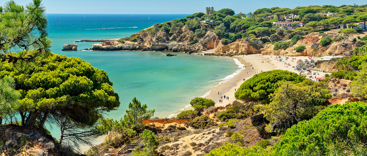 Photo of a picturesque Mediterranean beach on a sunny day