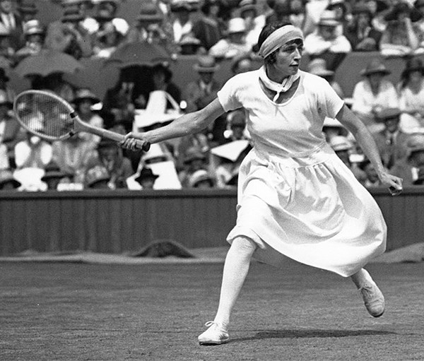 Kitty Godfree in action during the 1923 Wimbledon ladies’ single final