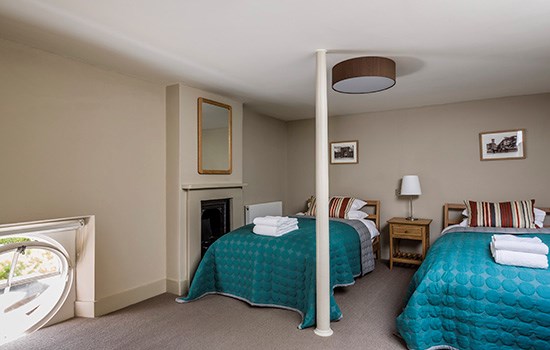 Twin bedroom, top floor