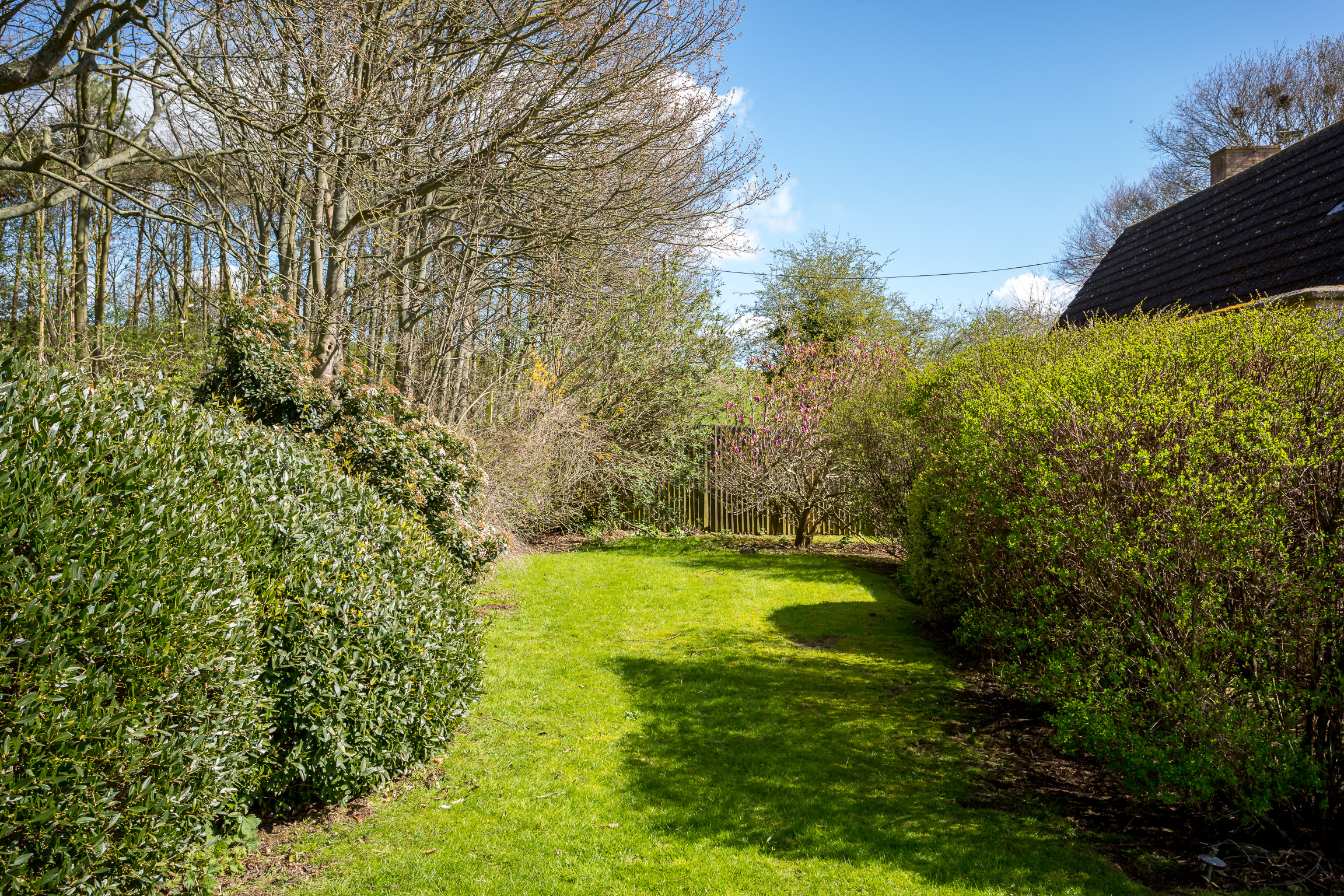 Private garden to Peacock Cottage