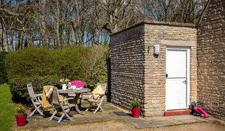 Outdoor seating space in the garden Outdoor seating space in the garden