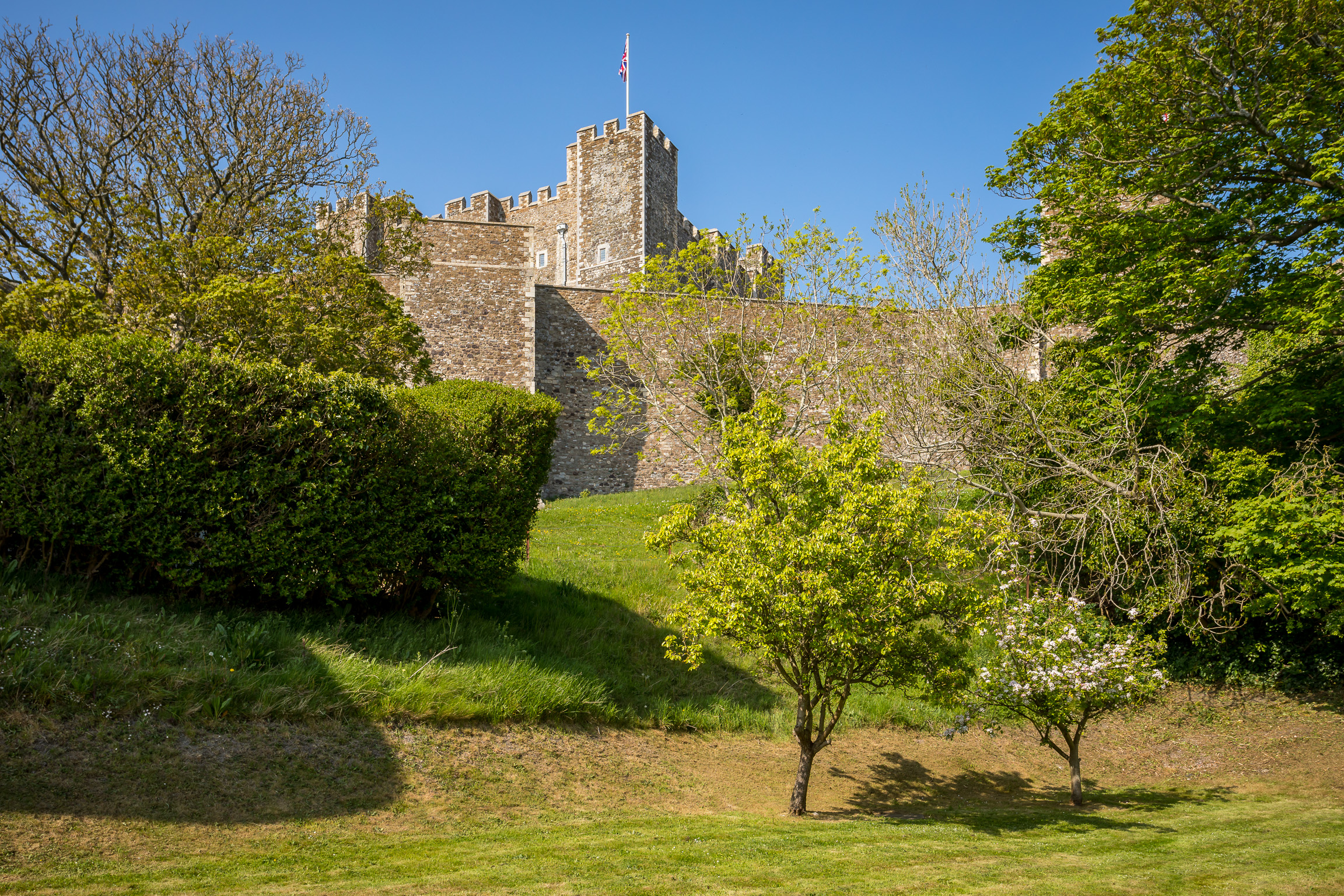 Private garden and view of the castle