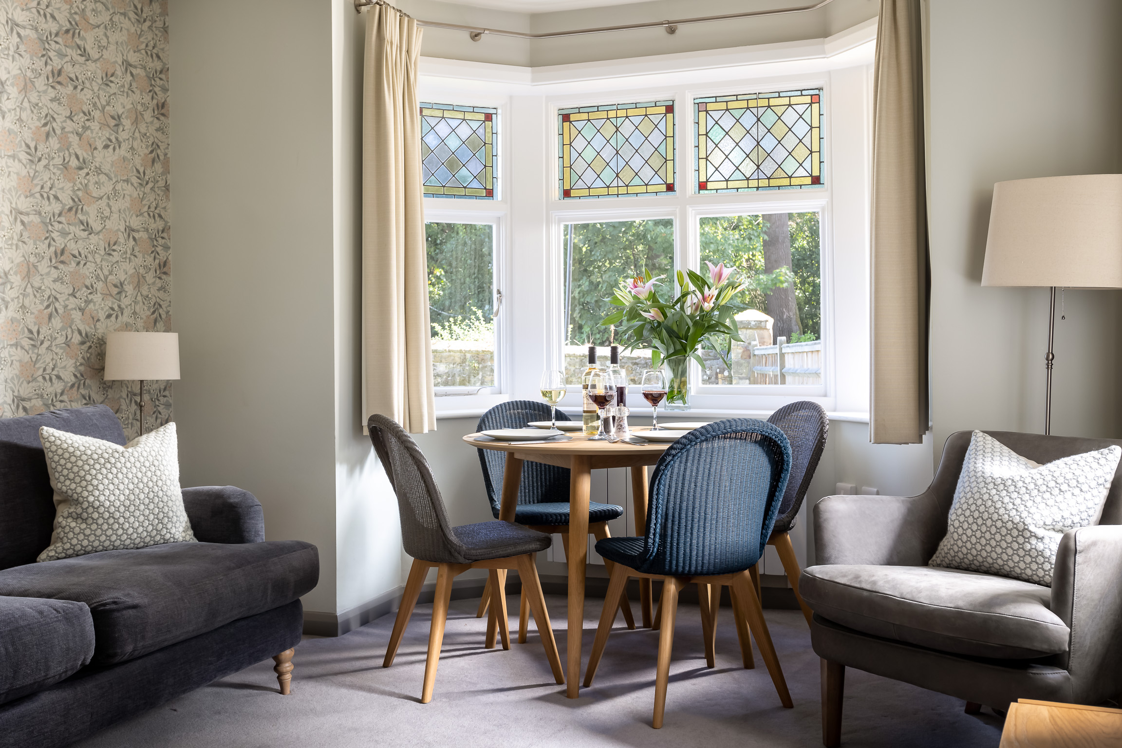 Dining space in living room, ground floor