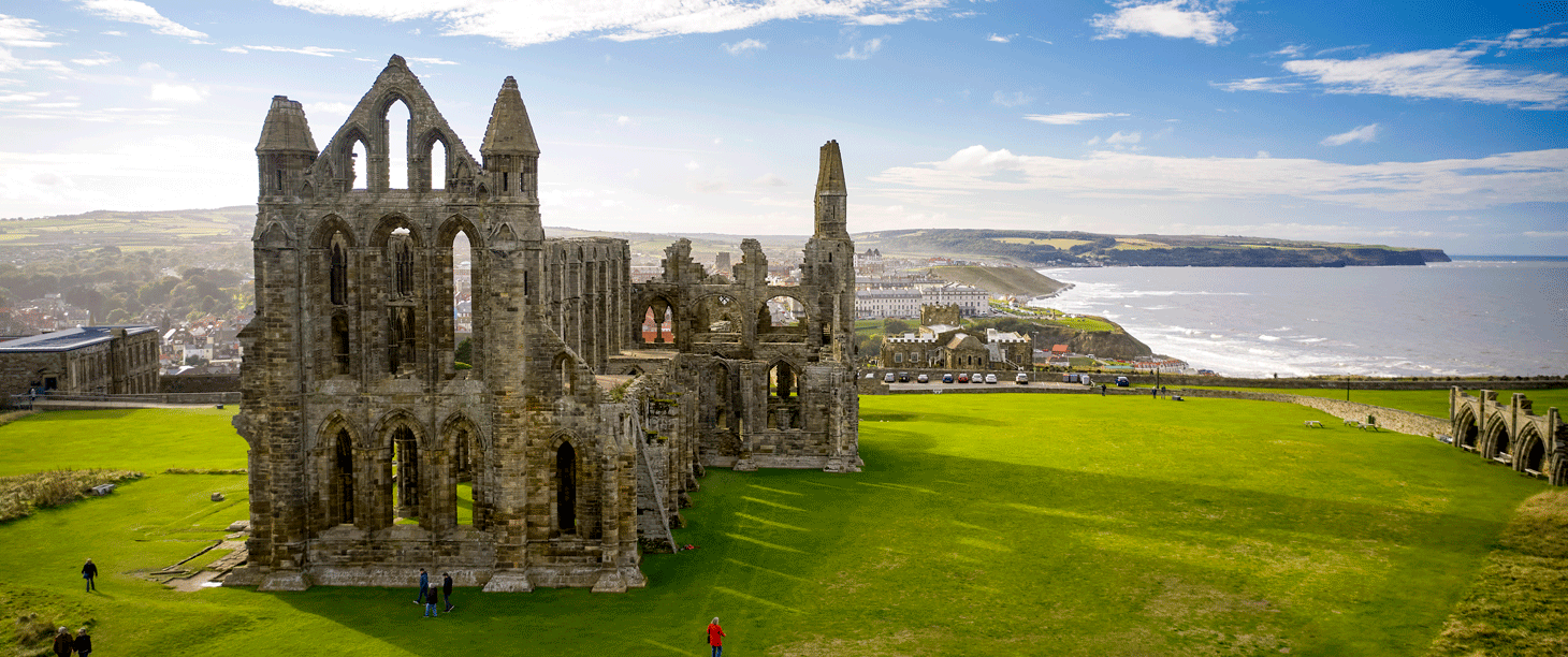Image: a view of Whitby Abbey