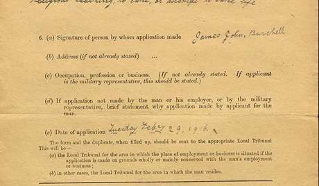 James Burchell’s application for exemption James Burchell’s application for exemption