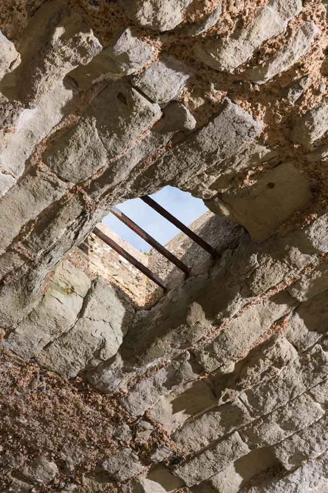 A 'murder hole' at Pevensey Castle