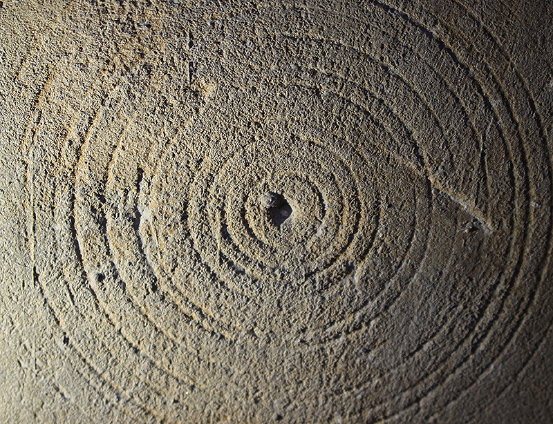 A witches’ mark on the wall of the Star Chamber at Bolsover Castle