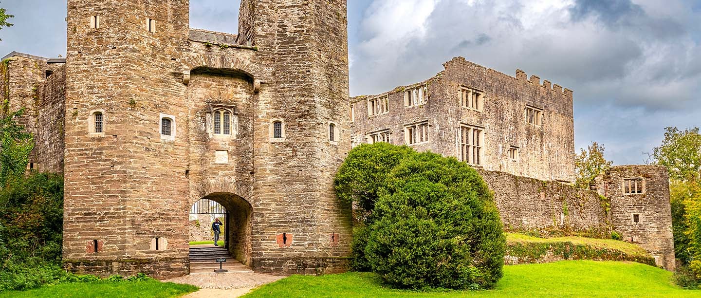 The defensive gatehouse of Berry Pomeroy Castle