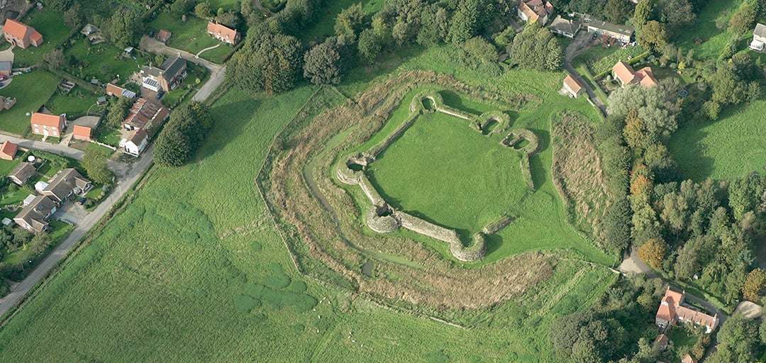 Aerial view of a castle Aerial view of a castle