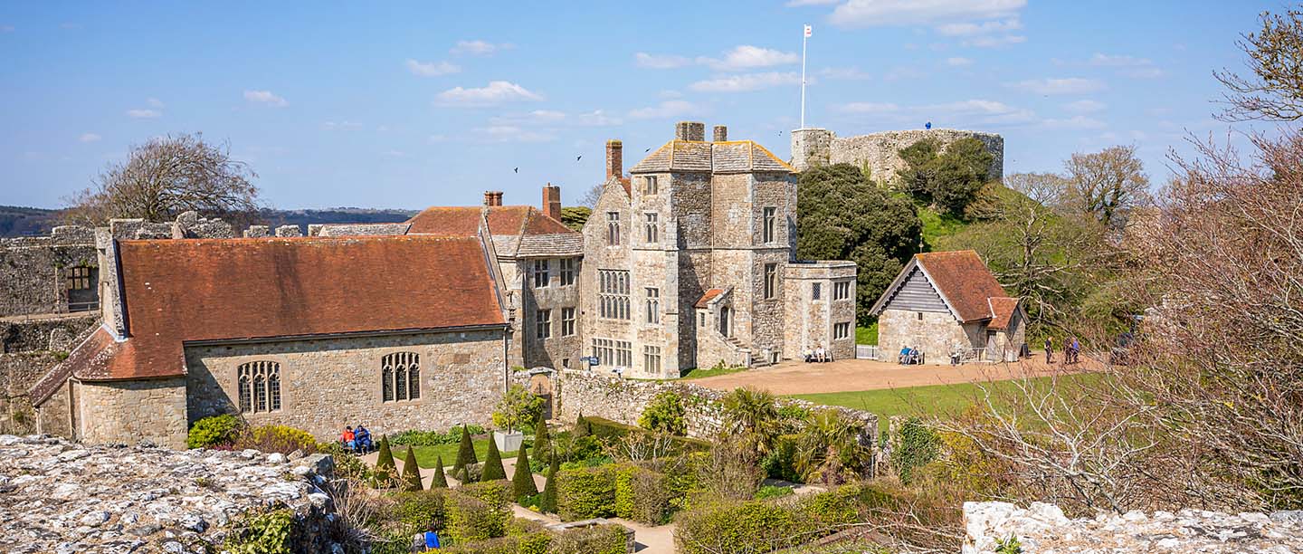 A view from the battlements at Carisbrooke castle