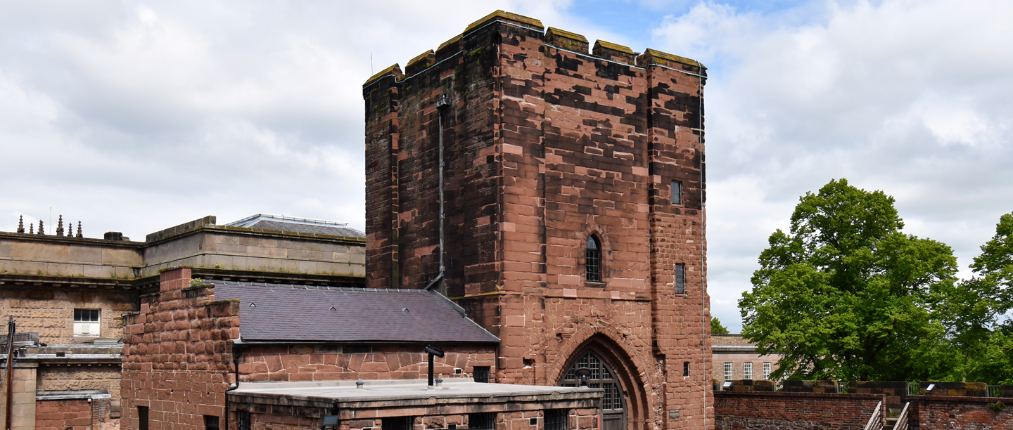 A view of Chester Castle tower.