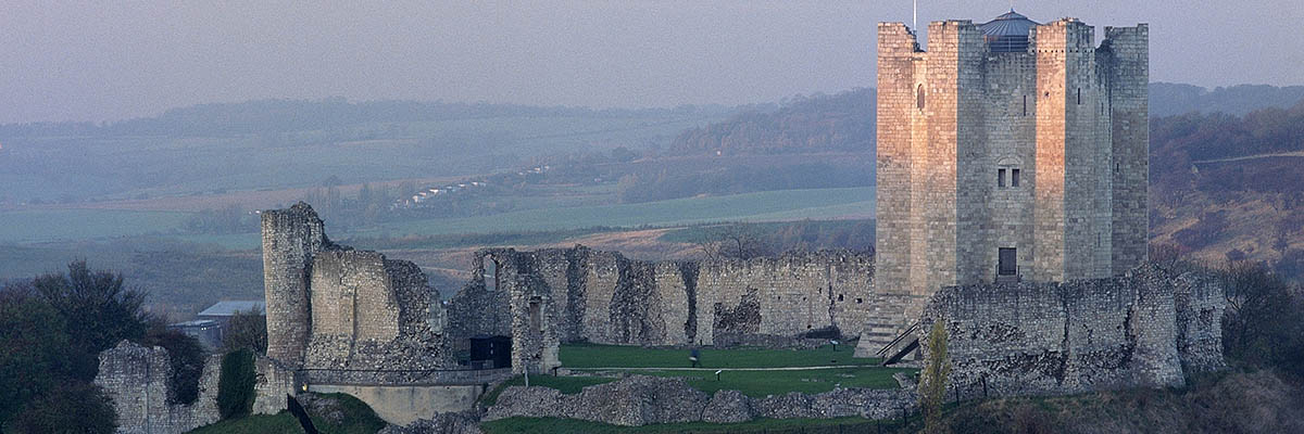 Conisbrough Castle from the south, with its magnificent late 12th-century keep on the right
