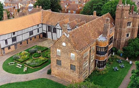 An aerial view of Gainsborough old Hall An aerial view of Gainsborough old Hall