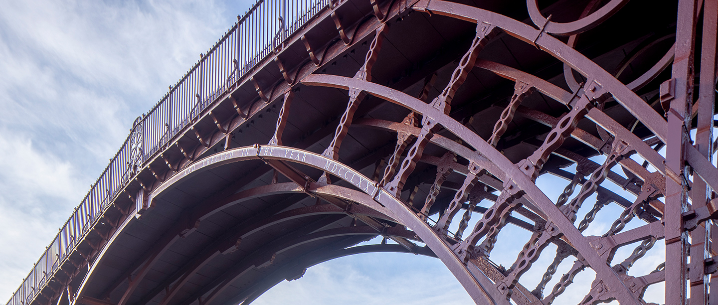 Looking up at the Iron Bridge