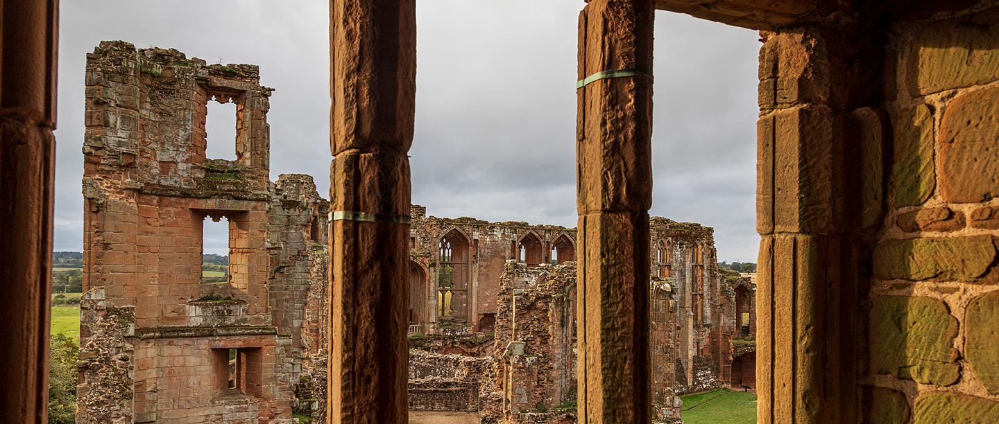 A view from the stone windows at the top of Kenilworth Castle