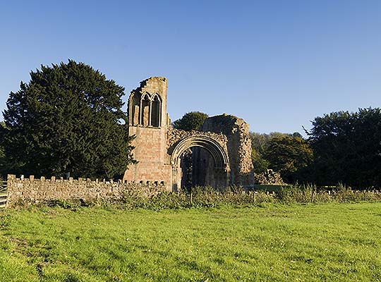 View of the west end of Lilleshall Abbey Church