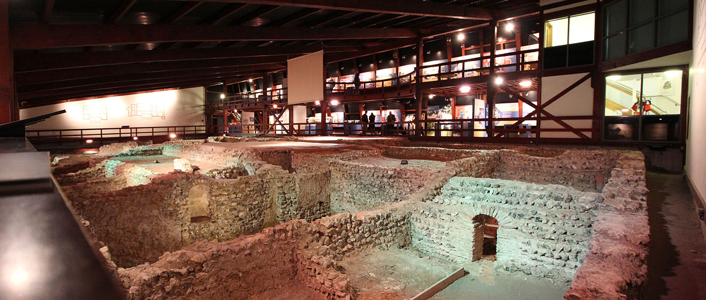 The interior of Lullingstone Roman Villa