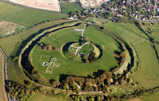 Aerial view of Old Sarum
