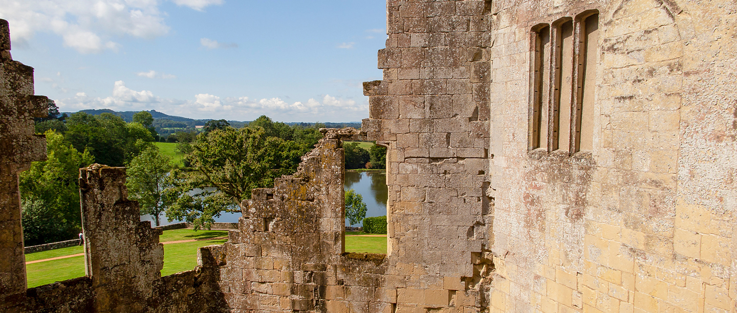 A view from the top of Old Wardour Castle.