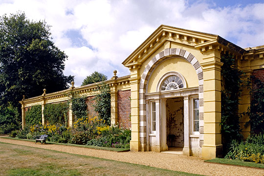The front proch of the demolished old Osborne House, reused as the entrance to the walled garden