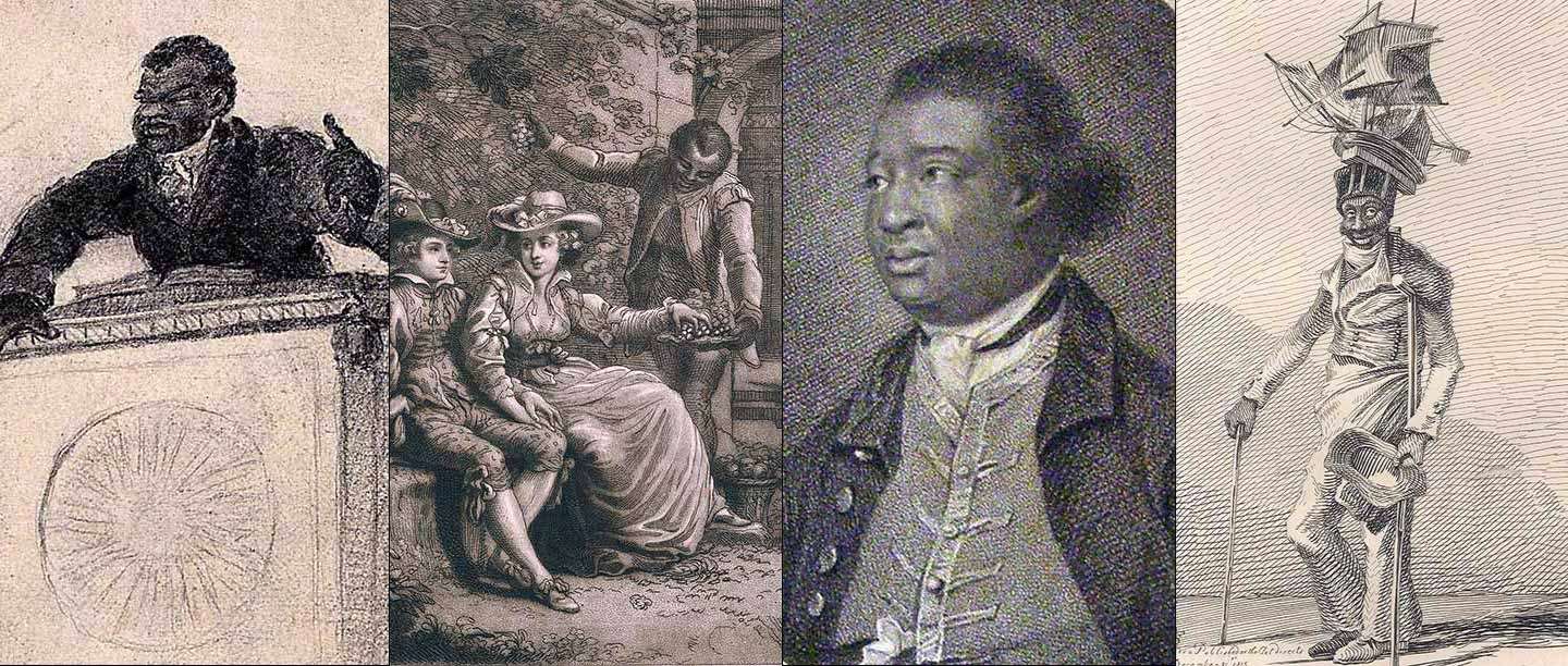 A selection of black people in Britain featured in 18th- and 19th-century engravings