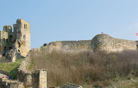 The steep slope leading to Scarborough Castle The steep slope leading to Scarborough Castle