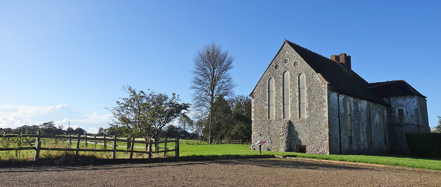 St John’s Commandery, Kent, seen from the north-east