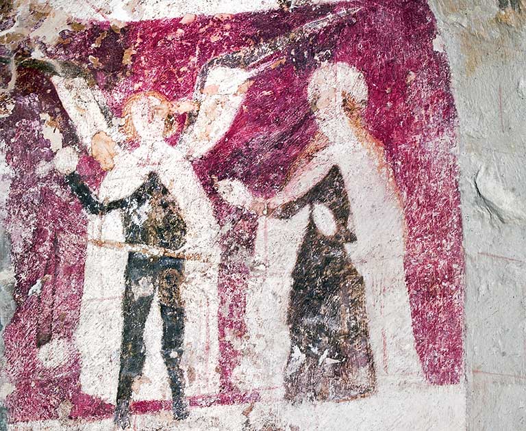 The Weighing of Souls (nave, north wall, probably 15th century)