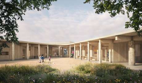 CLICK TO ENLARGE Artist's impression of Learning Centre courtyard CLICK TO ENLARGE Artist's impression of Learning Centre courtyard