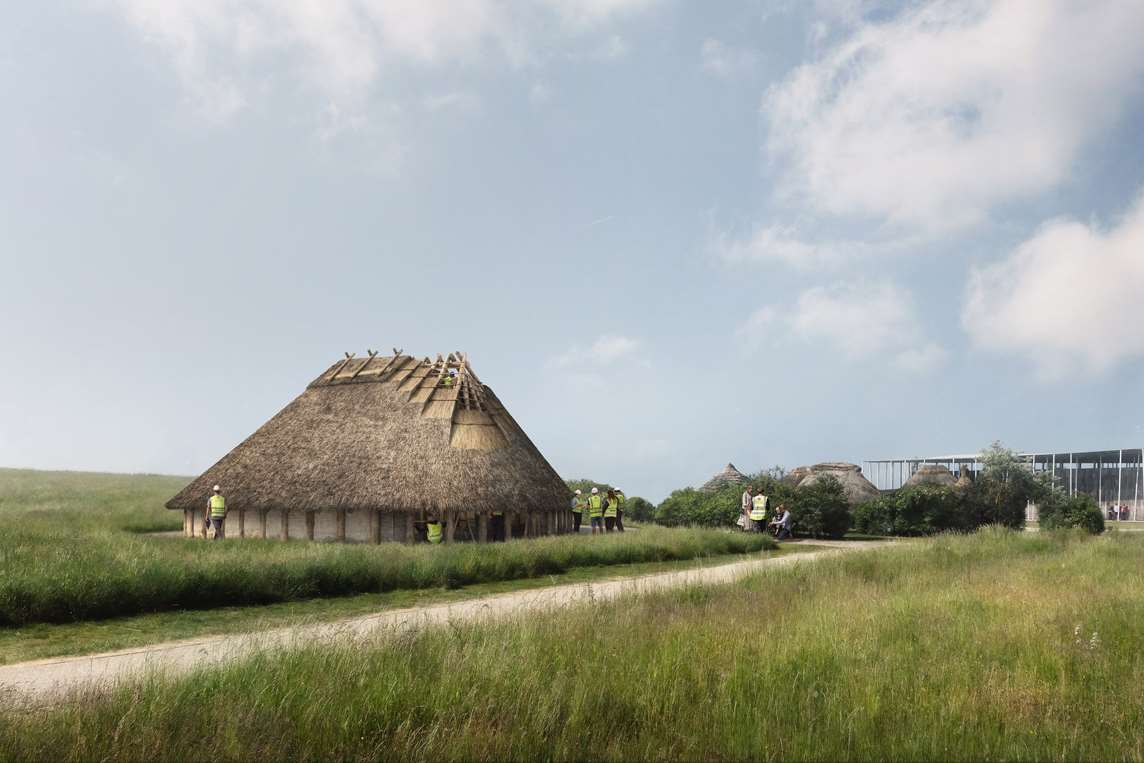 CLICK TO ENLARGE Artist's impression of the Kusuma Neolithic  Hall CLICK TO ENLARGE Artist's impression of the Kusuma Neolithic  Hall