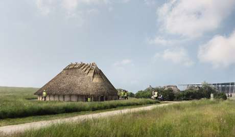 CLICK TO ENLARGE Artist's impression of the Kusuma Neolithic  Hall CLICK TO ENLARGE Artist's impression of the Kusuma Neolithic  Hall