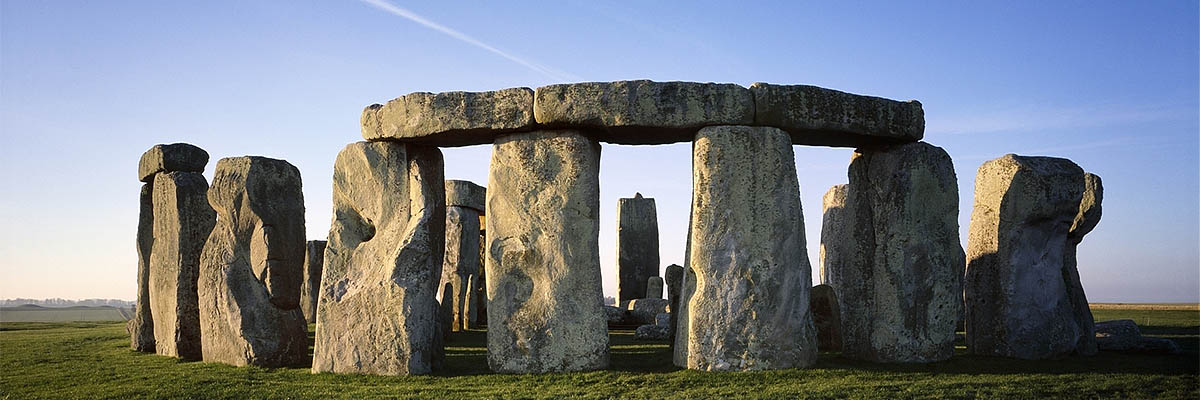 Stonehenge from the north-east, showing a well-preserved section of the outer sarsen circle Stonehenge from the north-east, showing a well-preserved section of the outer sarsen circle
