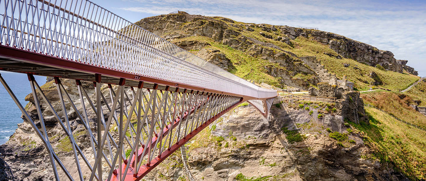 The footbridge at Tintagel Castle