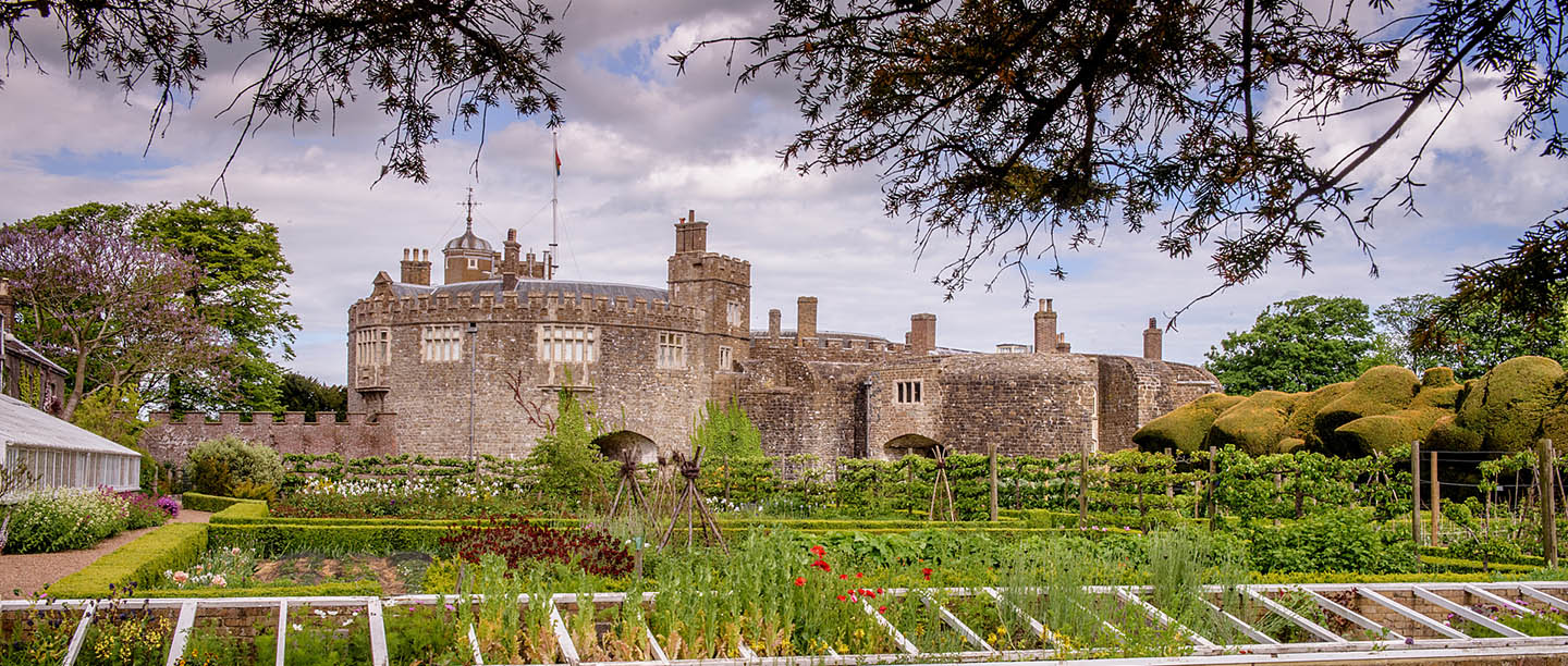 Walmer Castle, with the Kitchen garden in the foreground